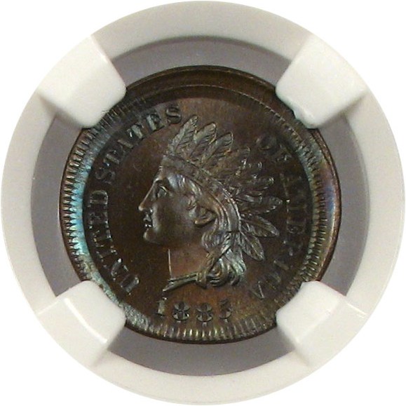 image for: Mint Error: 1885 1c NGC Proof 66 BN (Broadstruck)