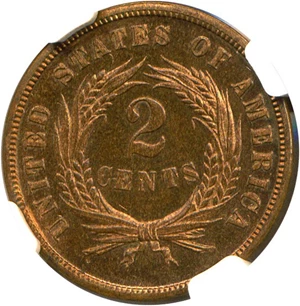 image for: 1869 2c NGC Proof 66 RB