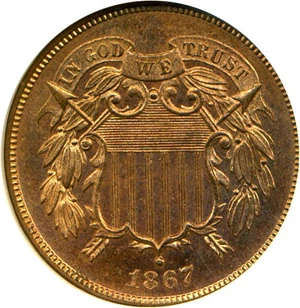 image for: 1867 2c NGC Proof 65 RD