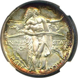 image for: 1938-D Oregon 50c NGC MS67 * Star / Color *