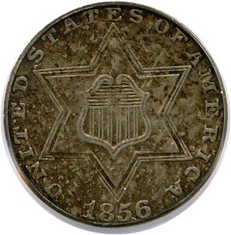 image for: 1856 3cS PCGS AU53