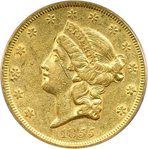 image for: 1855 $20 PCGS XF45