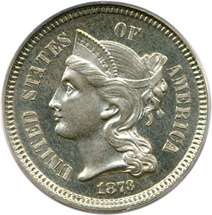 image for: 1873 3cN PCGS/CAC Proof 65 (Closed 3)