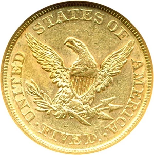 image for: 1856 $5 NGC AU55