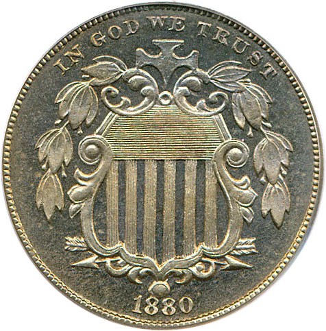 image for: 1880 5c PCGS Proof 66 Cameo