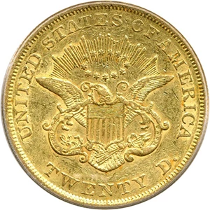 image for: 1855 $20 PCGS XF45
