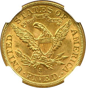 image for: 1906-S $5 NGC MS62
