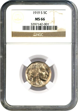 image for: 1919-S 5c NGC MS66