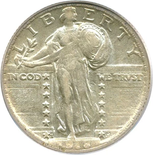 image for: 1918/7-S 25c PCGS/CAC AU50