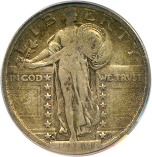 image for: 1918/7-S 25c PCGS F12