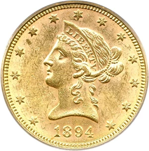 image for: 1894 $10 PCGS MS61