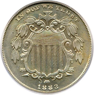 image for: 1883 Shield 5c PCGS Proof 65