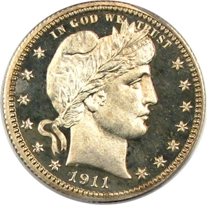 image for: 1911 25c PCGS Proof 66 Cameo