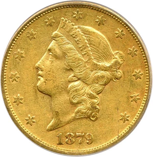 image for: 1879-S $20 PCGS XF45