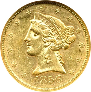 image for: 1856 $5 NGC AU55