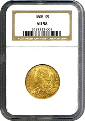 image for: 1808 $5 NGC AU58