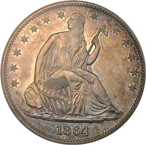 image for: 1864 50c PCGS/CAC Proof 63