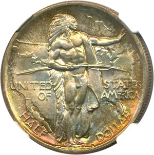 image for: 1936 Oregon 50c NGC MS67 * Color *