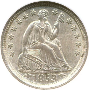 image for: 1853 Arrows H10c NGC MS64