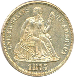 image for: 1875 10c PCGS Proof 64