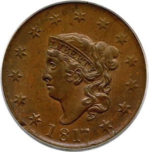 image for: 1817 1c PCGS/CAC MS63 BN (13 Stars)