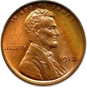 image for: 1912 1c PCGS MS65 RD