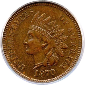 image for: 1870 1c PCGS MS63 BN