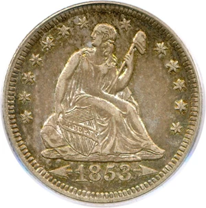 image for: 1853-O Arrows & Rays 25c PCGS AU50