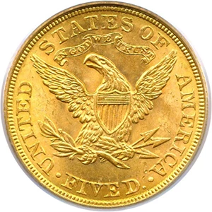 image for: 1906 $5 PCGS MS65