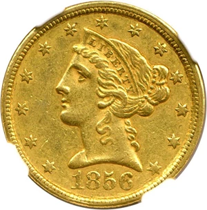 image for: 1856-C $5 NGC AU58