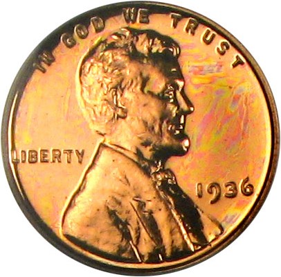 image for: 1936 Type 2 1c PCGS Proof 65 RD (Brilliant Finish)