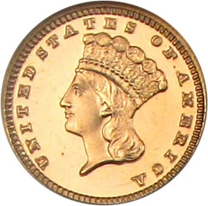 image for: 1884 G$1 NGC Proof 67 Cameo