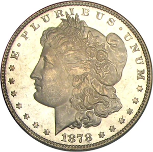 image for: Top 100 VAM: 1878 8TF $1 PCGS MS64 DMPL (VAM-23 Crazy Lips)