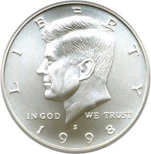 image for: 1998-S SMS 50c PCGS SP70