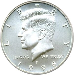 image for: 1998-S SMS 50c PCGS SP70
