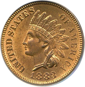 image for: 1883 1c PCGS MS64 RD