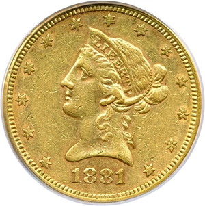 image for: 1881-S $10 PCGS XF45
