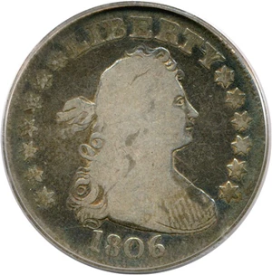 image for: 1806 25c PCGS VG08