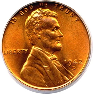 image for: 1942-D 1c PCGS MS67 RD