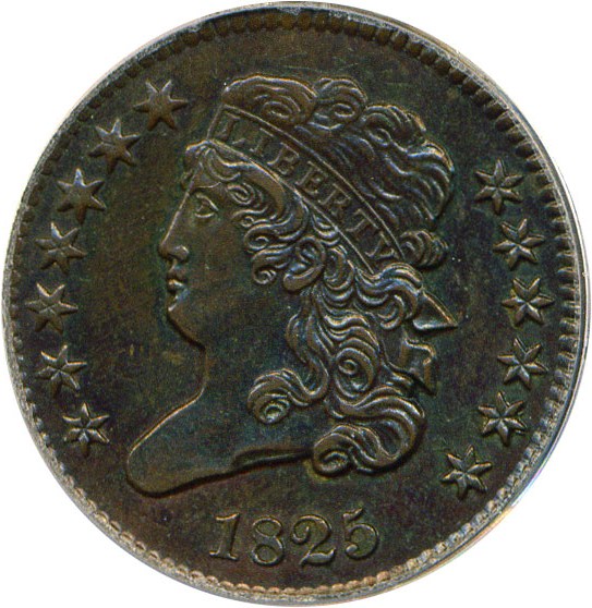 image for: 1825 1/2c PCGS AU55