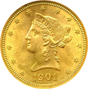 image for: 1901-S $10 NGC MS63