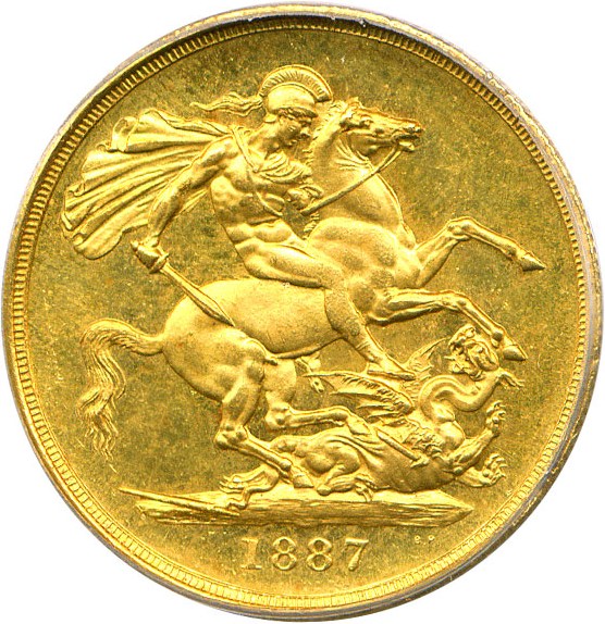 image for: Great Britain: 1887  2 Pd PCGS MS63