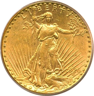 image for: 1926-D $20 PCGS MS62
