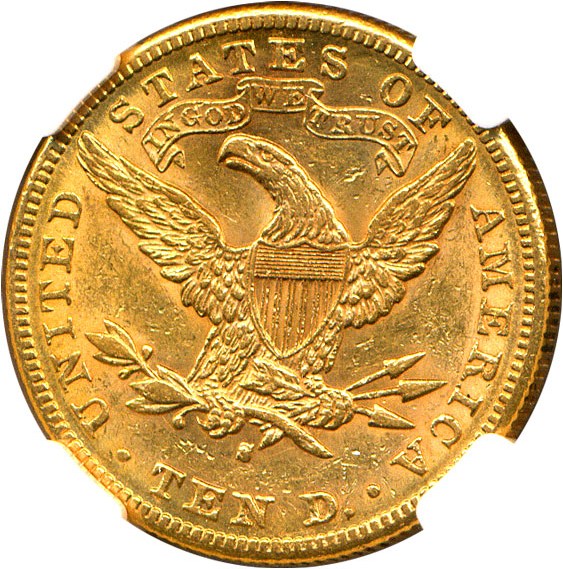 image for: 1895-S $10 NGC AU58