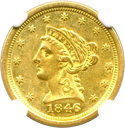 image for: 1846-O $2 1/2 NGC AU58 