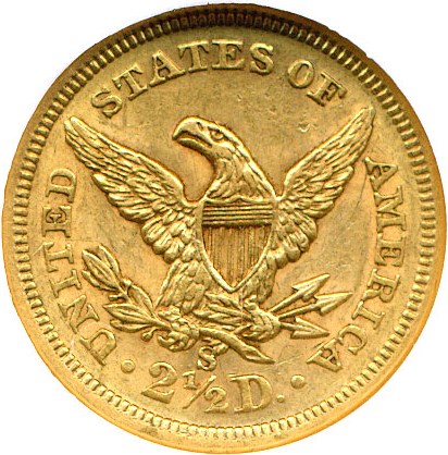 image for: 1875-S $2 1/2 NGC AU58