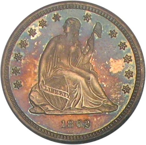 image for: 1862 25c PCGS Proof 65