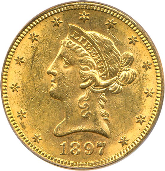 image for: 1897-S $10 PCGS MS61