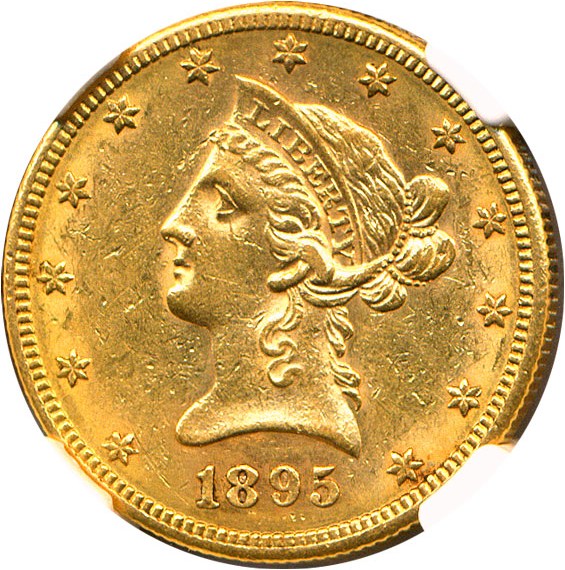 image for: 1895-S $10 NGC AU58