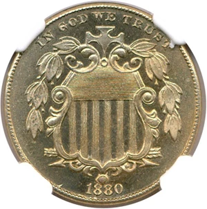 image for: 1880 5c NGC Proof 66